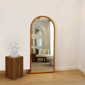 TOBA -  HAND MADE NATURAL BAMBOO FULL LENGTH ARCHED MIRROR 180CM X 90CM