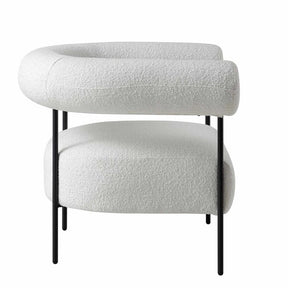 HAND CRAFTED CELINE BOUCLE ACCENT CHAIR