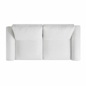 HAND CRAFTED CELESTE WHITE BOUCLE 2 SEATER SOFA