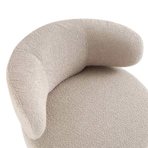 HAND CRAFTED ALMA TAUPE BOUCLE ACCENT CHAIR