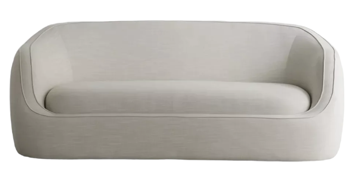 HAND CRAFTED CINDY CREAM CURVED SOFA