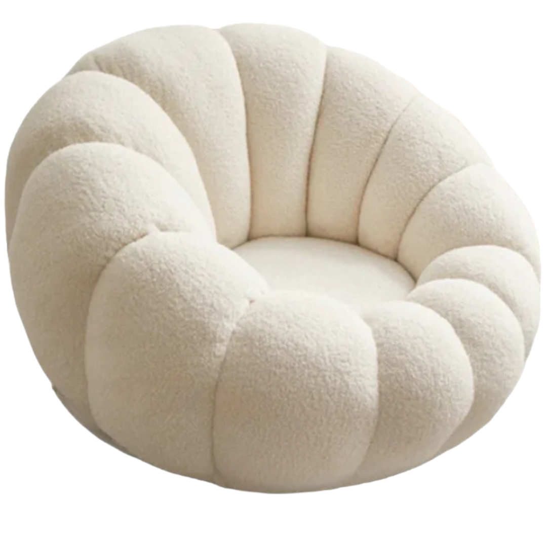 HAND CRAFTED XL CHELSEA WHITE BOUCLE CLOUD CHAIR