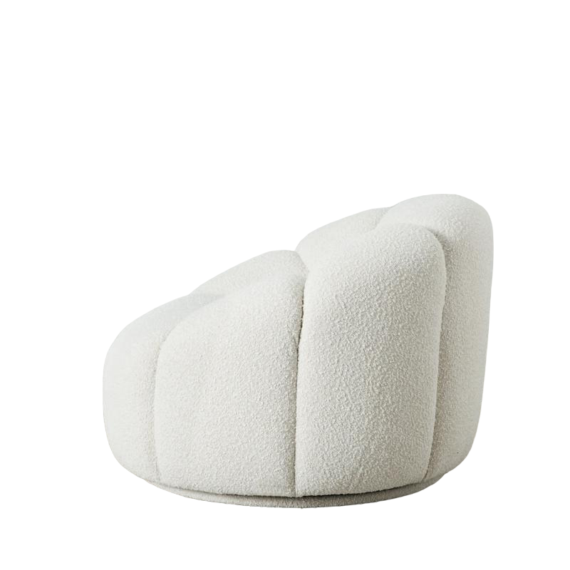 HAND CRAFTED CHELSEA WHITE BOUCLE CLOUD CHAIR
