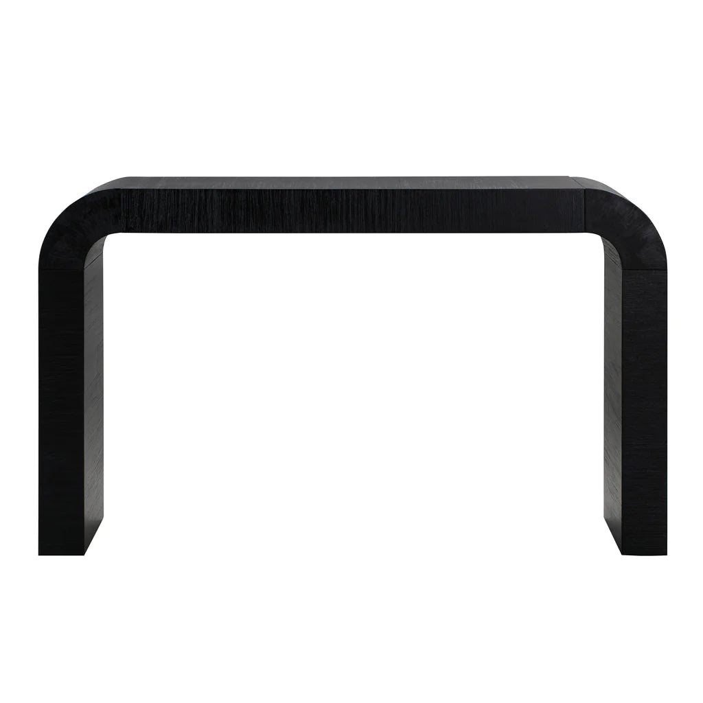 HAND MADE ATHENA BLACK HUMP CONSOLE TABLE