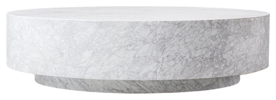 LUCIA HAND CRAFTED ITALIAN CARRARA ROUND COFFEE TABLE