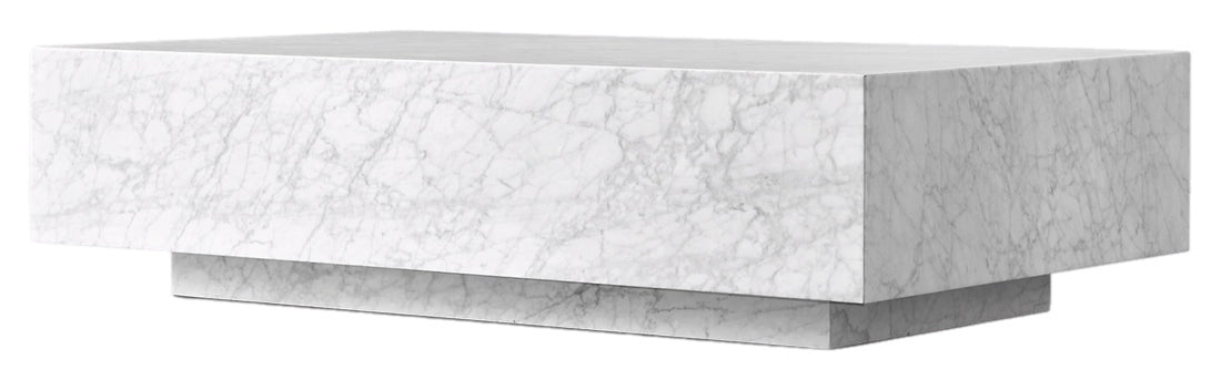 LUCIA HAND CRAFTED CARRARA RECTANGLE COFFEE TABLE