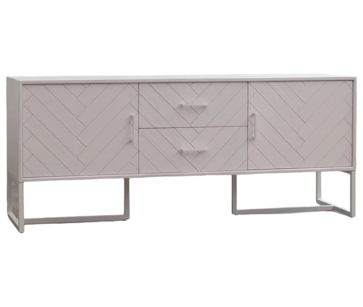HAND MADE AXEL WHITE SCANDINAVIAN INSPIRED WOODEN SIDEBOARD CONSOLE