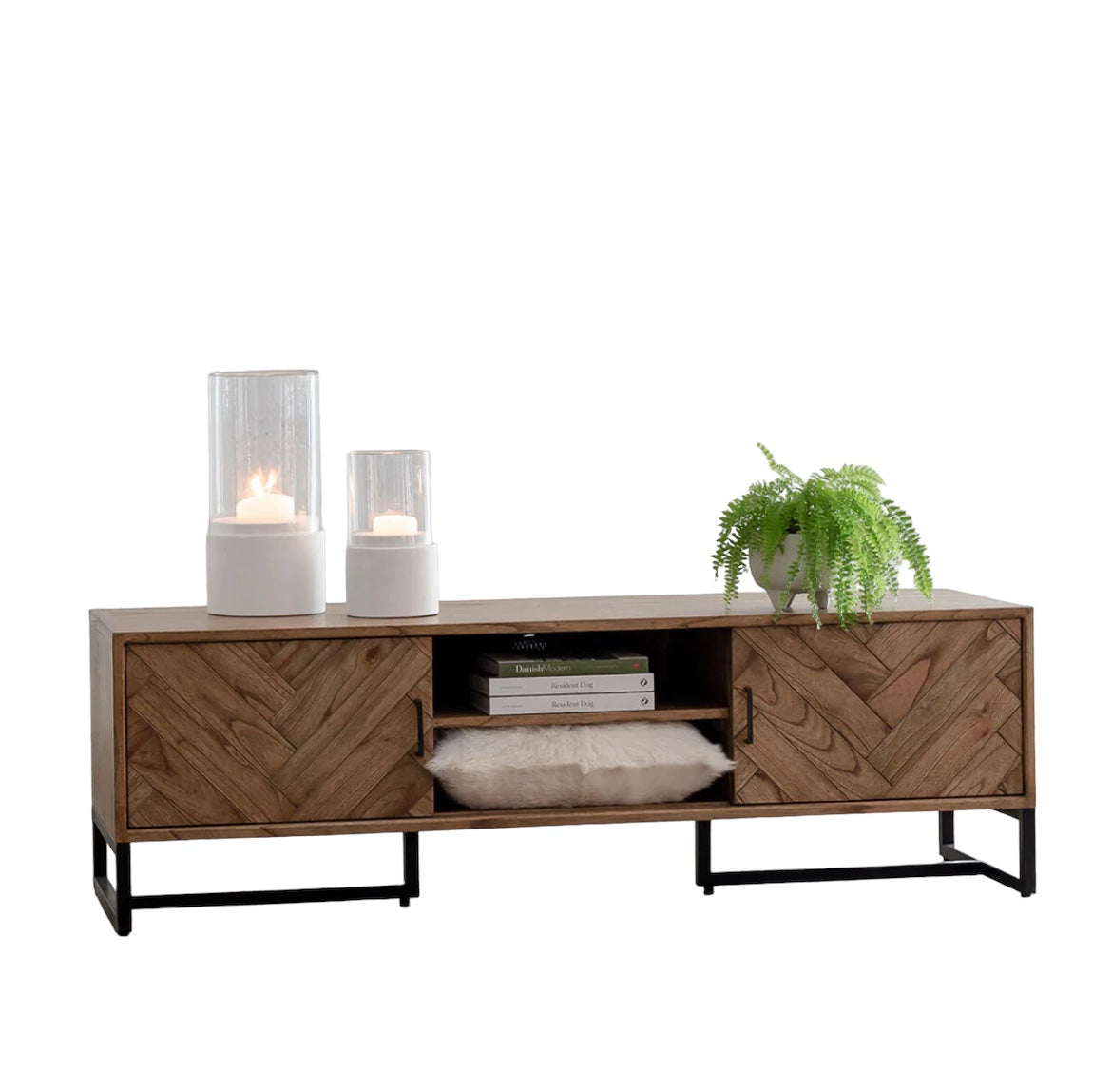 HAND MADE AXEL SCANDINAVIAN INSPIRED SOLID WOOD ENTERTAINMENT UNIT