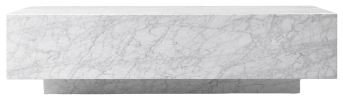 LUCIA HAND CRAFTED CARRARA RECTANGLE COFFEE TABLE