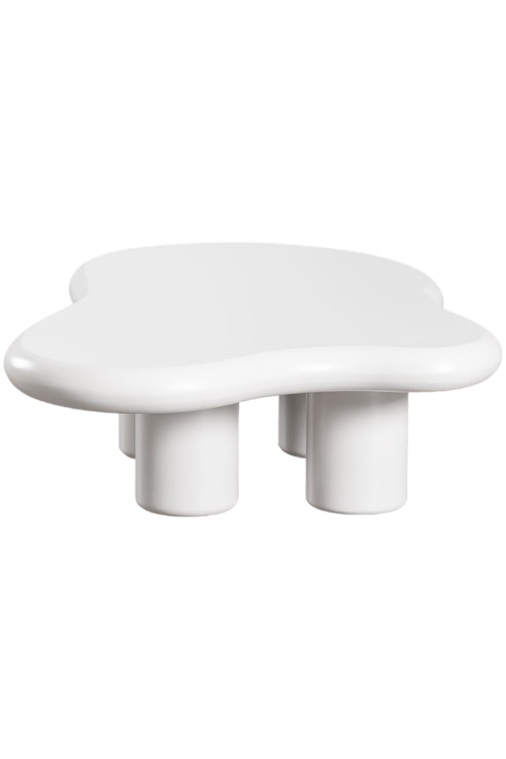 HAND MADE ATHENA WHITE MDF IRREGULAR COFFEE TABLE