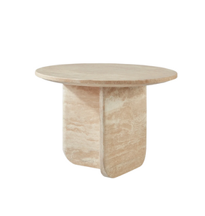 ROSA HAND CRAFTED ORGANIC TRAVERTINE SIDE TABLE