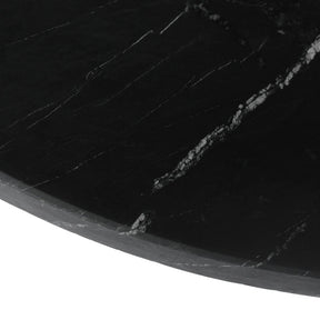 HAND MADE NORDIC BLACK FLUTED MARBLE COFFEE TABLE
