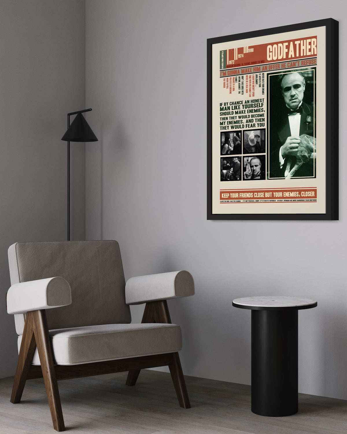 Godfather quotes wall art