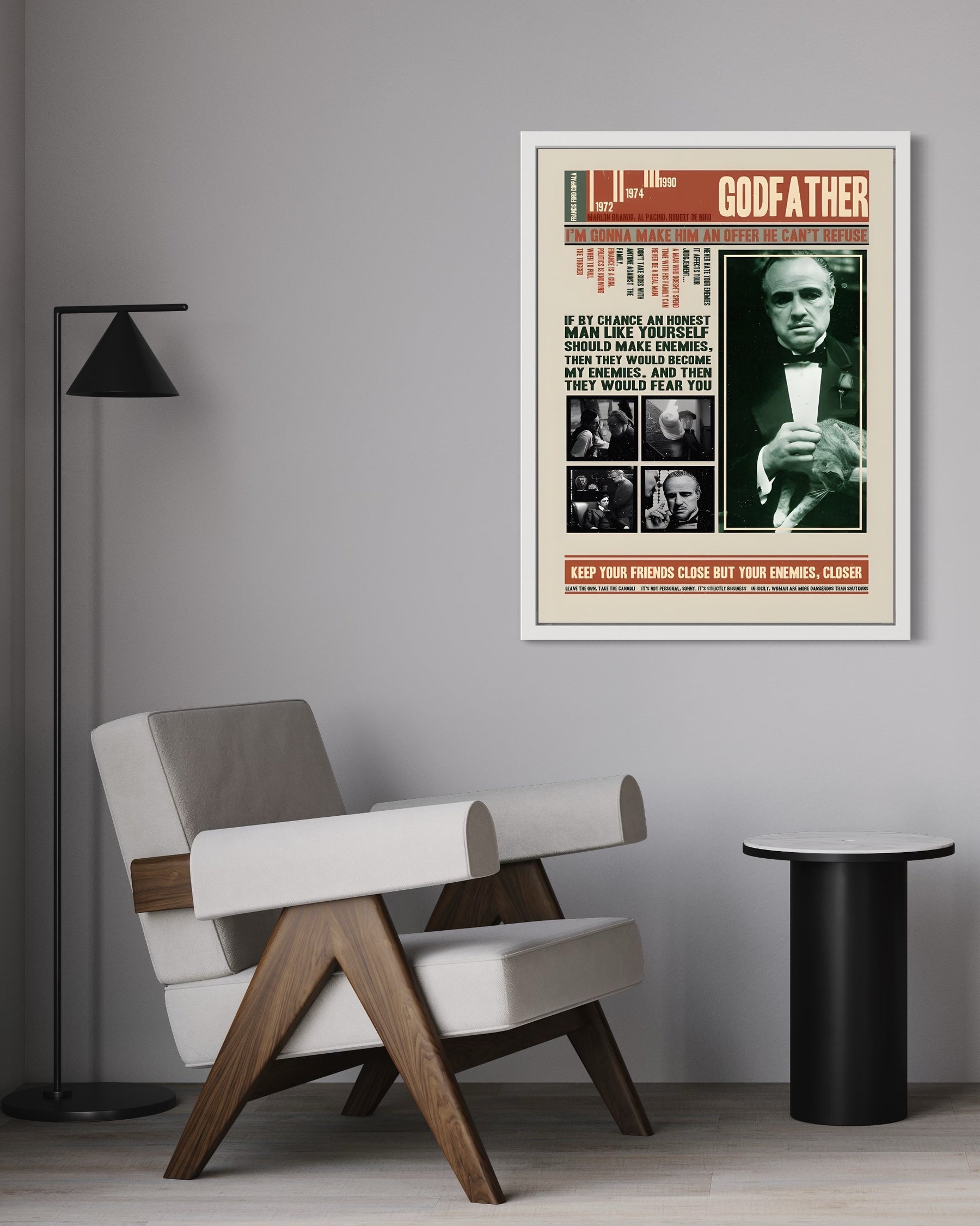 Godfather quotes wall art