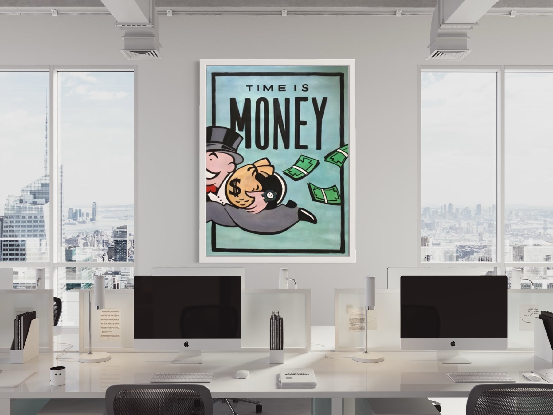 TIME IS MONEY - CANVAS WALL ART